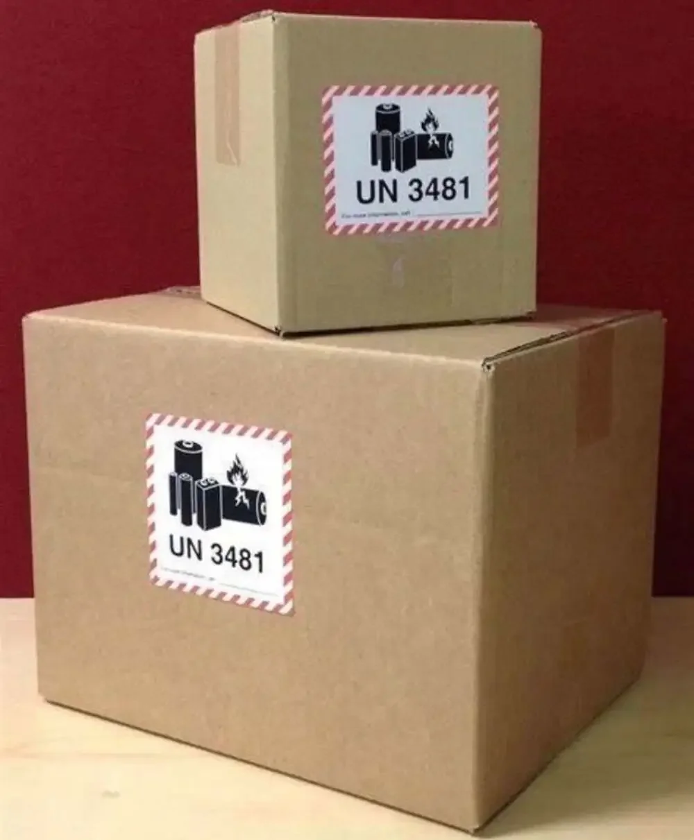 50Pcs UN3481 Lithium Ion Battery Transport Caution Warning Labels Stickers